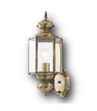 51911 Basic Outdoor 1-Light Antique Brass Wall Light