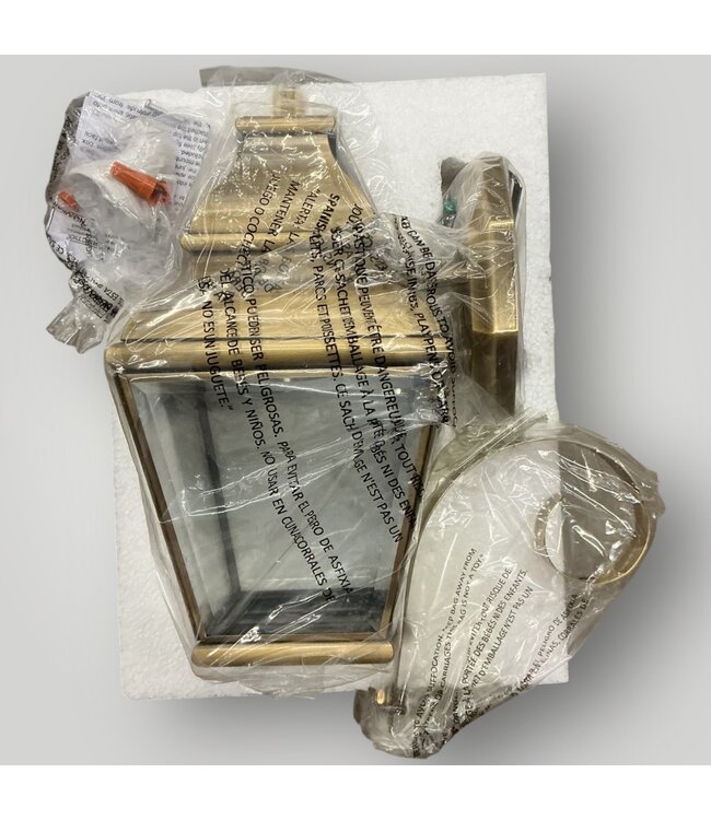 51910 Exeter 1-Light Antique Brass Outdoor Wall Light