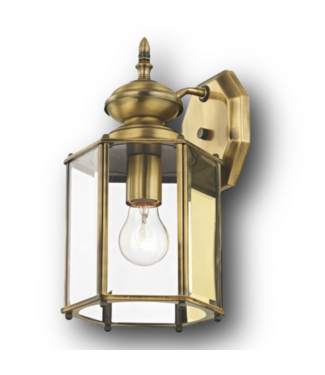 51909 Outdoor Basics 1-Light Antique Brass Wall Light