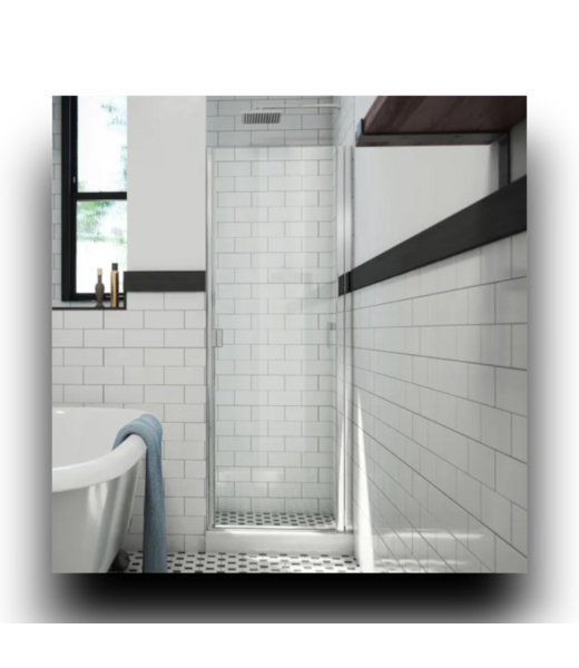 51919 R-Door Polished Chrome Hinged Shower Door 29"W