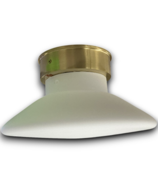 51923 Gold & White Flushmount Fixture