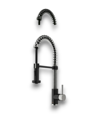 51930 Black & Steel Pull Down Kitchen Faucet