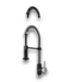51930 Black & Steel Pull Down Kitchen Faucet