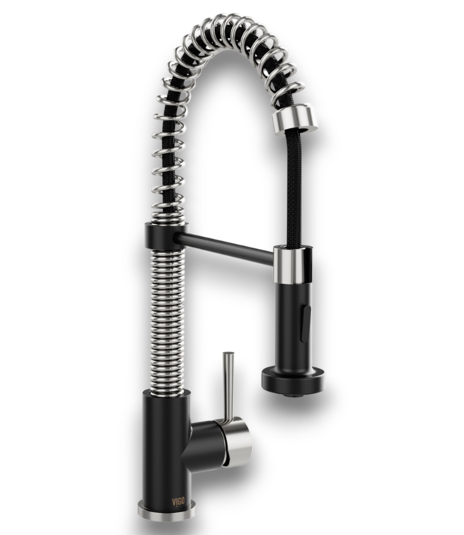 51930 Black & Steel Pull Down Kitchen Faucet