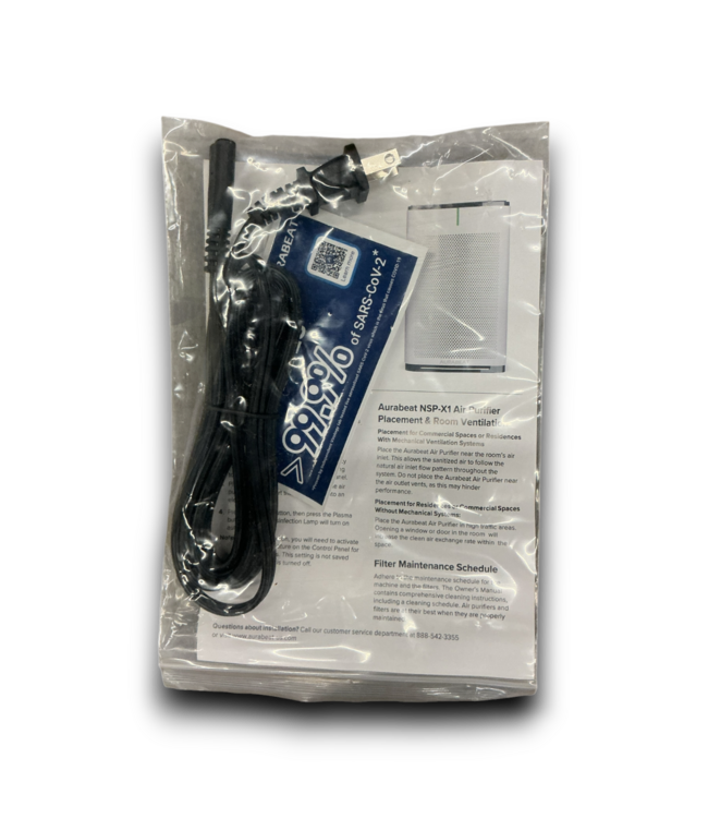 51934 Aurabeat 3-Speed White HEPA Air Purifier 1655 sq. ft.