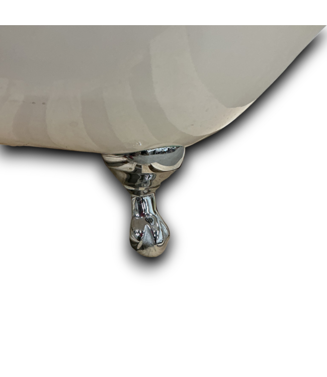 51945 Vintage Cast Iron Clawfoot Tub With Faucet 48"L