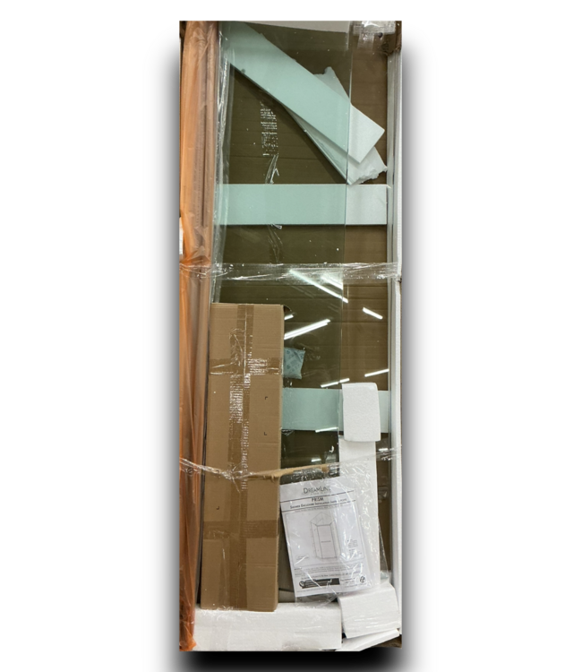 51924 Prism Brushed Nickel Pivot Shower Door 36.125"W