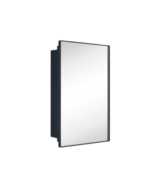 51954 Black Mirrored Rectangle Medicine Cabinet