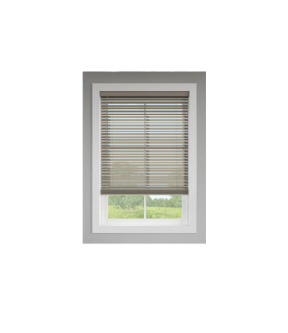 51960 Gray Faux Wood Horizontal Blinds 31"W x 64"H
