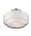 51966 White Fabric  2-Light Semi Flush Mount Light