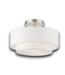 51966 White Fabric  2-Light Semi Flush Mount Light