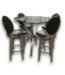 51980 5-Piece Bar Set With Glass Tabletop