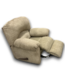 51982 Dark Khaki Plush Recliner Chair