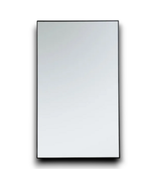 51991 Black Rectangle Metal Frame Full Length Wall Mirror