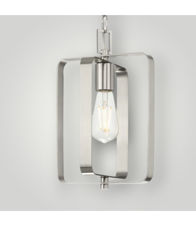 52021 McCoil 1-Light Brushed Nickel Pendant Light