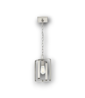 52021 McCoil 1-Light Brushed Nickel Pendant Light