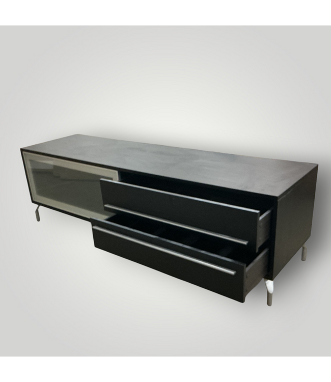 52023 Industrial Black TV Stand 70.75"W