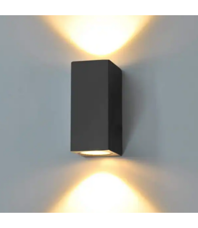 52027 Black 2-Light Outdoor Wall Light