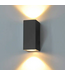 52027 Black 2-Light Outdoor Wall Light