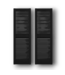 52038 Louvered Vinyl Exterior Shutters Pair in Black