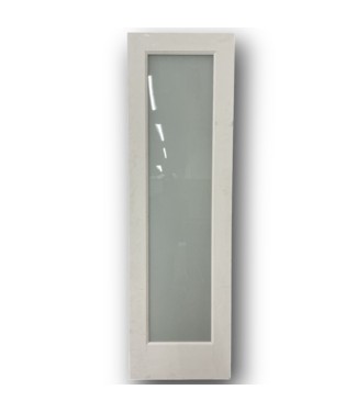 52055 1-Panel Frosted Glass Pine Wood Slab Door 24" x 80"