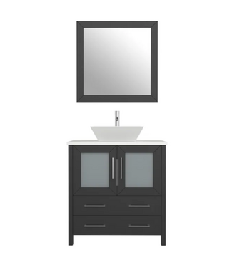 52059 Ravenna Black Single Bathroom Vanity w/Top 30"