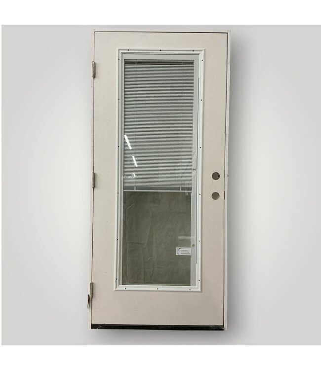 52062 Full Lite Prehung Exterior Door With Blinds 36" x 80"