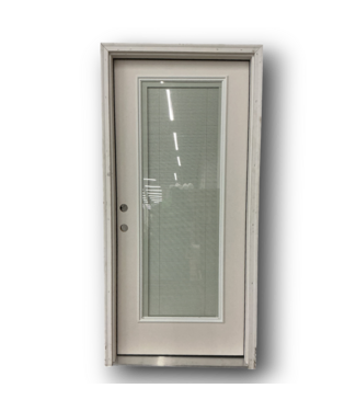 52062 Full Lite Prehung Exterior Door With Blinds 36" x 80"