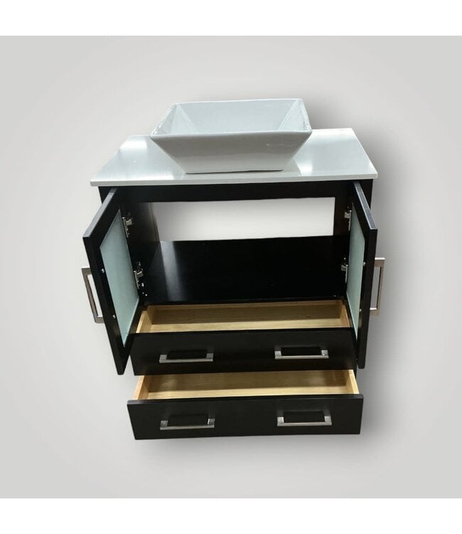 52059 Ravenna Black Single Bathroom Vanity w/Top 30"