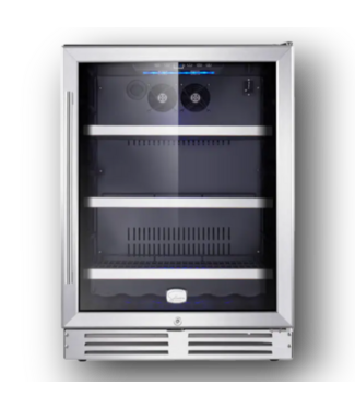 52064 175-Bottle Stainless Steel Built-In Wine Cooler