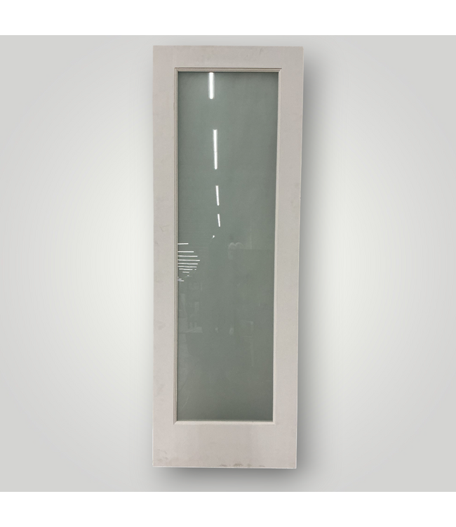 52071 Primed 1-Panel Frosted Glass Slab Door 28" x 80"