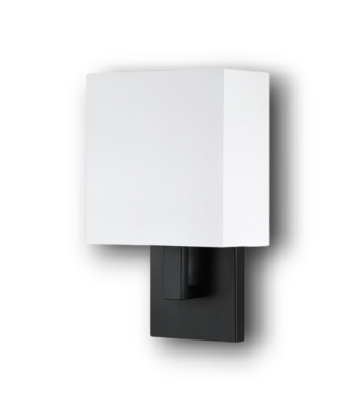 52072 Crass 1-Light Black Square Wall Sconce