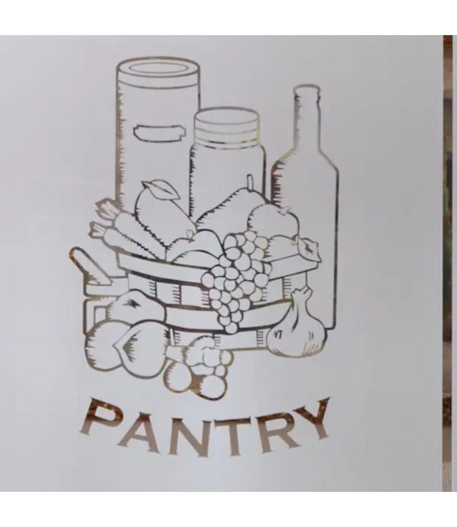 52077 Pantry 1-Panel Frosted Glass Slab Door 24" x 80"