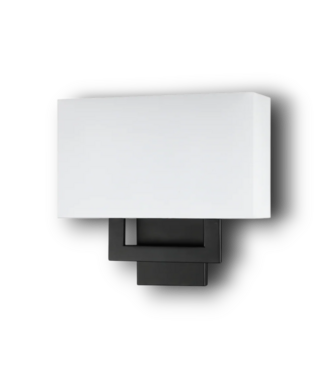 52078 Crass 2-Light Black Rectangle Wall Sconce