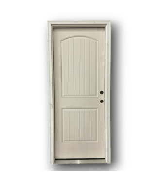 52082 Fiberglass 2-Panel Prehung Exterior Door 32" x 80"