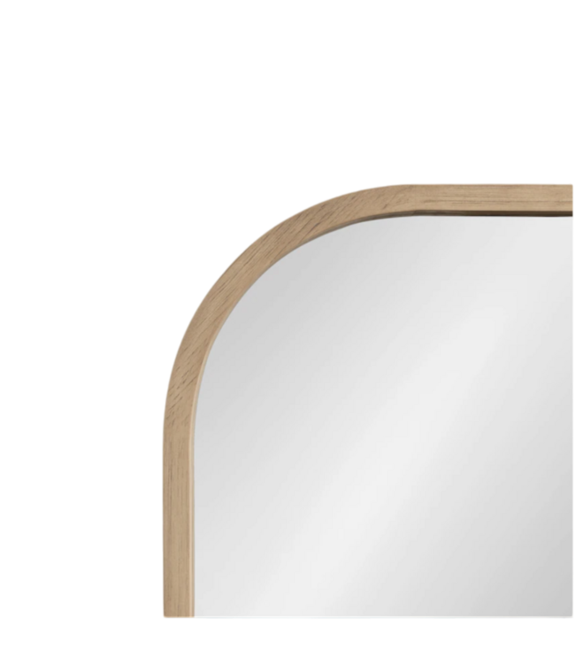 52092 Arched Natural Framed Wall Mirror 36"W x 28"H