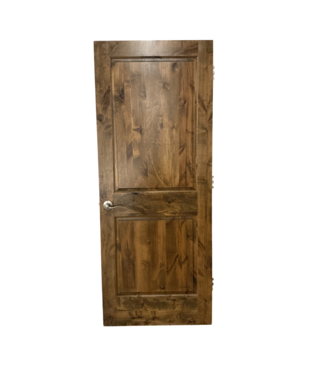 52093 Rustic Knotty Alder 2-Panel Interior Door 31.75" x 80"