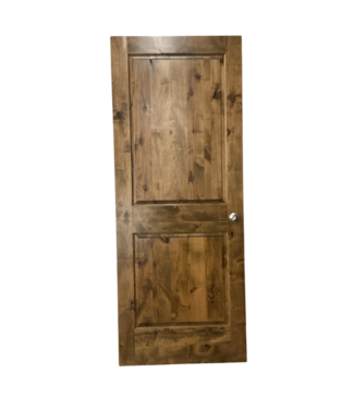 52093 Rustic Knotty Alder 2-Panel Interior Door 31.75" x 80"