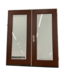 52097 Brick Brown Prehung French Door With Blinds 71.5"W