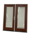 52097 Brick Brown Prehung French Door With Blinds 71.5"W