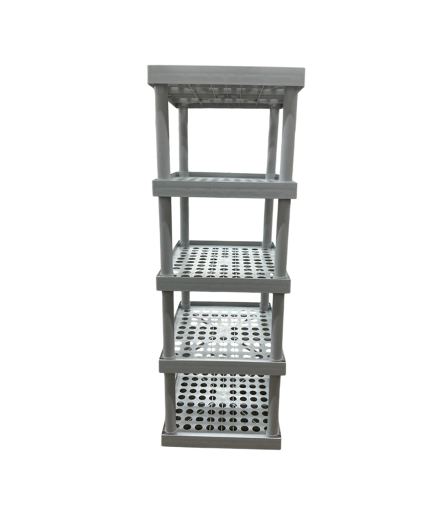 52098 5-Tier Gray Plastic Utility Shelf 22.25"W x 52-38/"H
