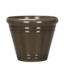 52101 Brown Large Round Plastic Indoor/ Outdoor Planter