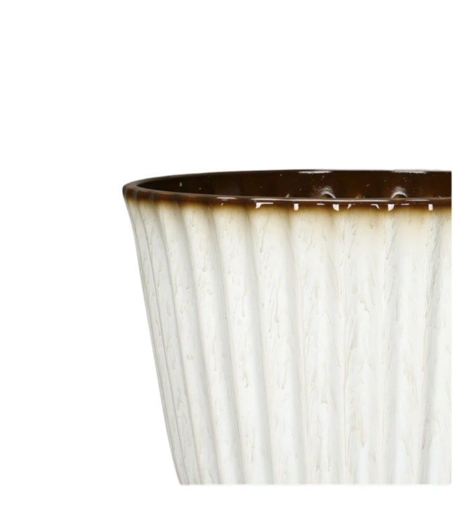 52102 Large White Round Plastic Indoor/Outdoor Planter