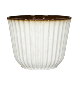 52102 Large White Round Plastic Indoor/Outdoor Planter