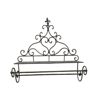 52104 Decorative Iron Wall Shelf 27.5"W x 27"H