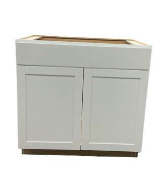 52096 White Shaker Base Cabinet 36"W x 35"H