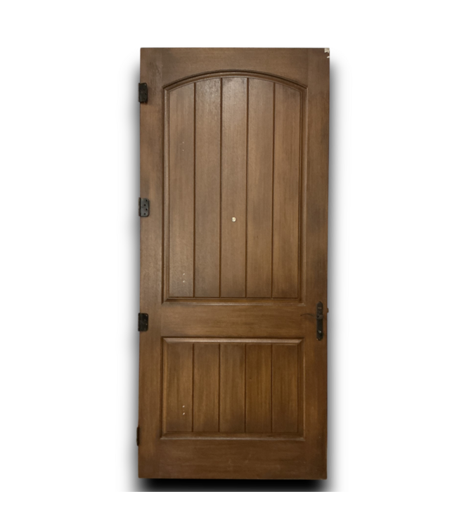 52111 2-Panel Arch Top Wood Exterior Door 41.75"W x 95"H