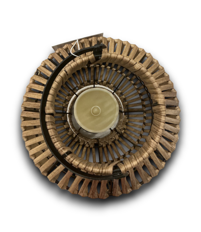 52113 Brown Rattan Outdoor LED Lantern 8.5"W x 16"H