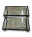 52107 Black Framed Glass Top Tables (Set of 2)