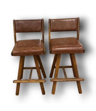 52142 Oak & Auburn Barstools Set of 2